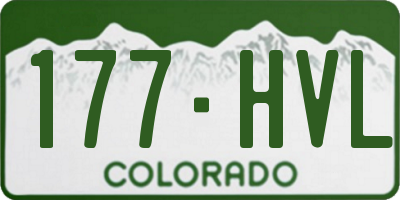 CO license plate 177HVL