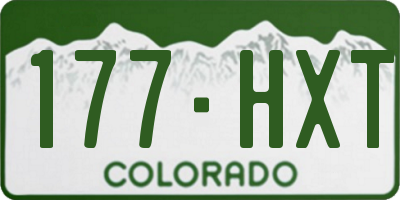 CO license plate 177HXT