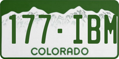 CO license plate 177IBM