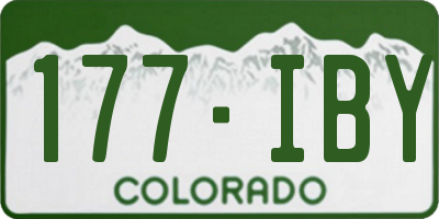 CO license plate 177IBY