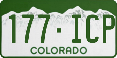 CO license plate 177ICP