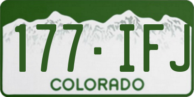 CO license plate 177IFJ