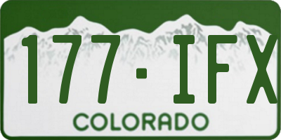 CO license plate 177IFX