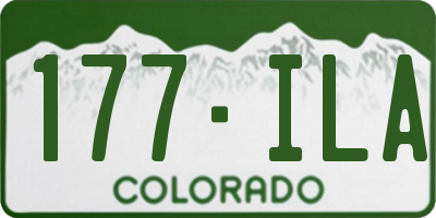 CO license plate 177ILA