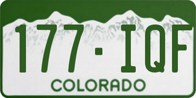 CO license plate 177IQF
