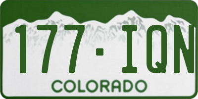 CO license plate 177IQN