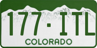 CO license plate 177ITL