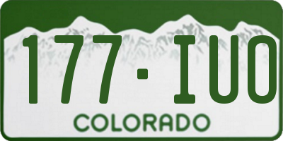 CO license plate 177IUO
