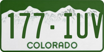 CO license plate 177IUV
