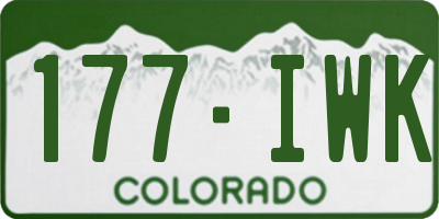 CO license plate 177IWK