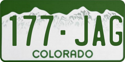 CO license plate 177JAG