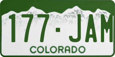 CO license plate 177JAM
