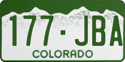 CO license plate 177JBA