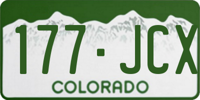 CO license plate 177JCX