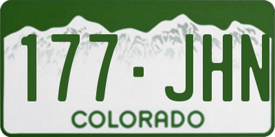 CO license plate 177JHN