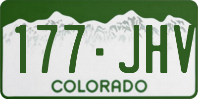 CO license plate 177JHV