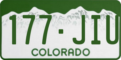 CO license plate 177JIU