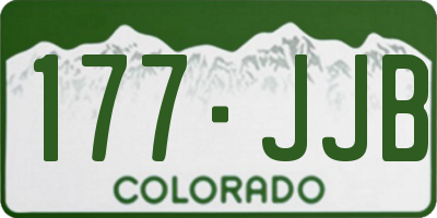 CO license plate 177JJB