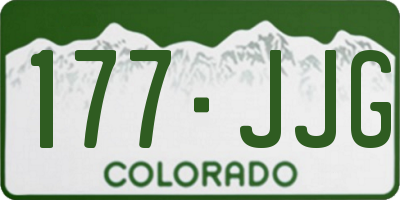 CO license plate 177JJG