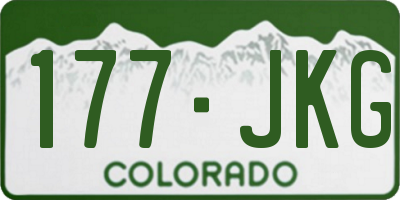 CO license plate 177JKG
