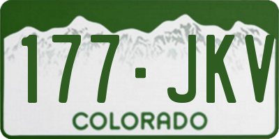 CO license plate 177JKV