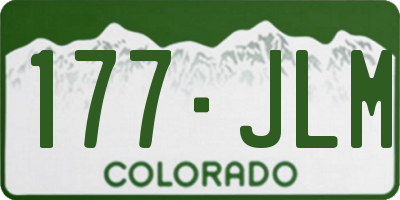 CO license plate 177JLM