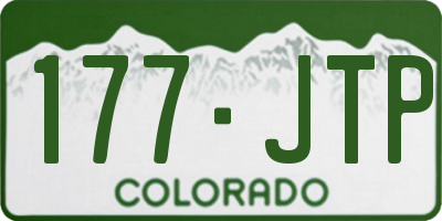 CO license plate 177JTP