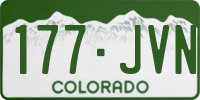CO license plate 177JVN