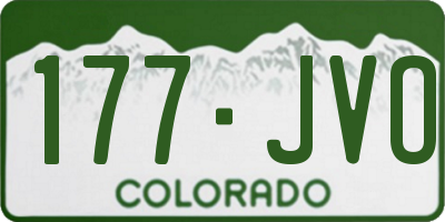 CO license plate 177JVO