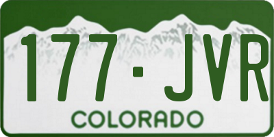 CO license plate 177JVR