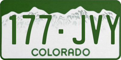 CO license plate 177JVY