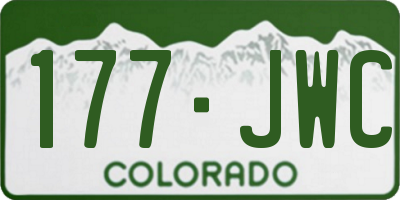 CO license plate 177JWC