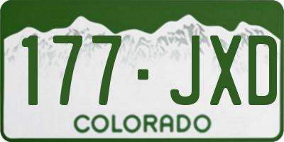 CO license plate 177JXD