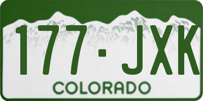 CO license plate 177JXK
