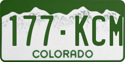 CO license plate 177KCM
