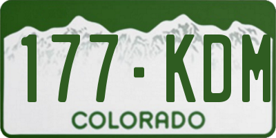 CO license plate 177KDM