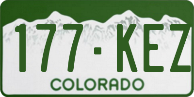 CO license plate 177KEZ