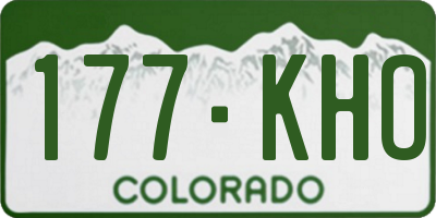 CO license plate 177KHO