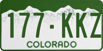 CO license plate 177KKZ