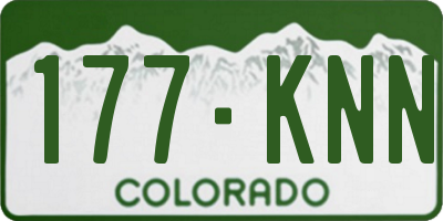 CO license plate 177KNN