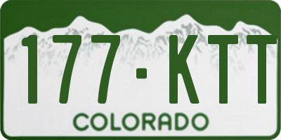 CO license plate 177KTT