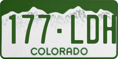 CO license plate 177LDH