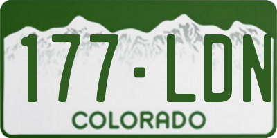 CO license plate 177LDN