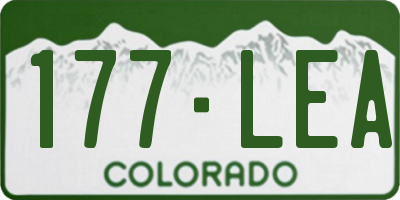 CO license plate 177LEA