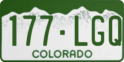 CO license plate 177LGQ