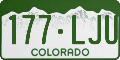 CO license plate 177LJU