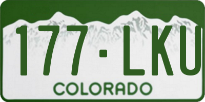CO license plate 177LKU