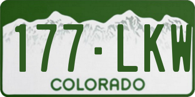 CO license plate 177LKW