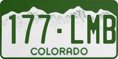 CO license plate 177LMB