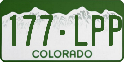 CO license plate 177LPP